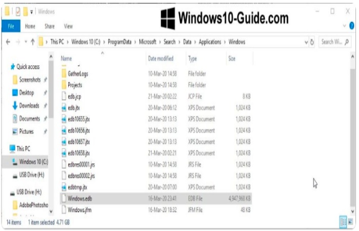 How do I remove EDB from Windows 10?