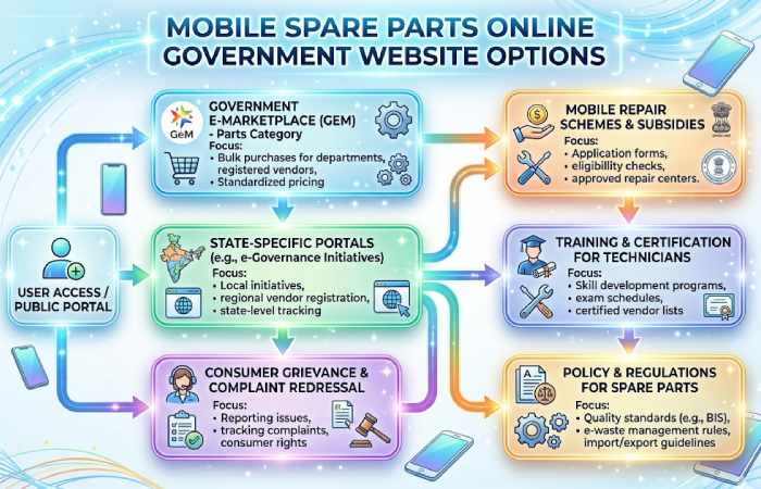 mobile spare parts online government website