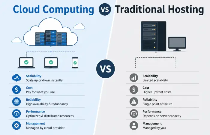 cloud computing vs traditional hosting