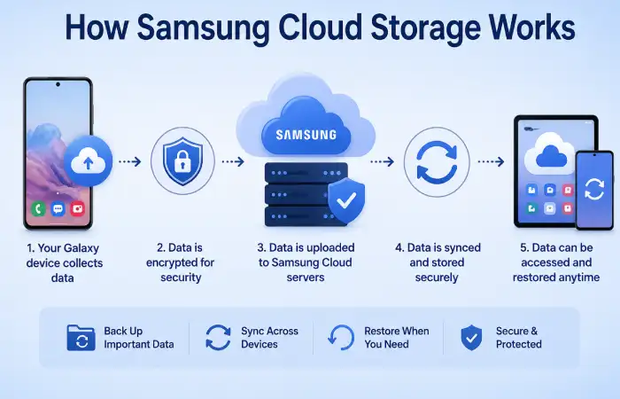 how samsung cloud storage works