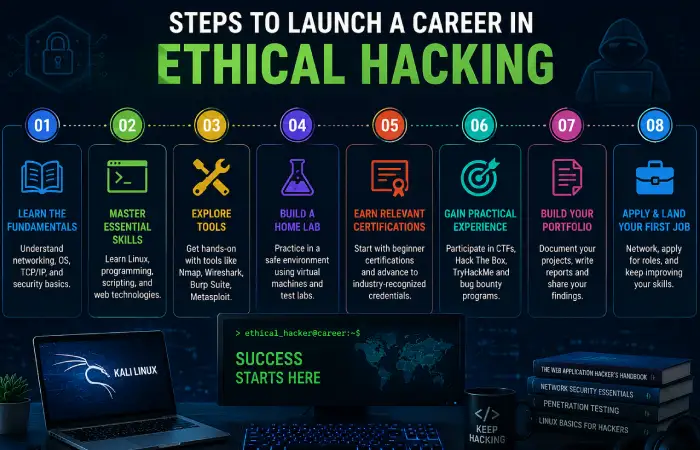 steps to launch a career in ethical hacking