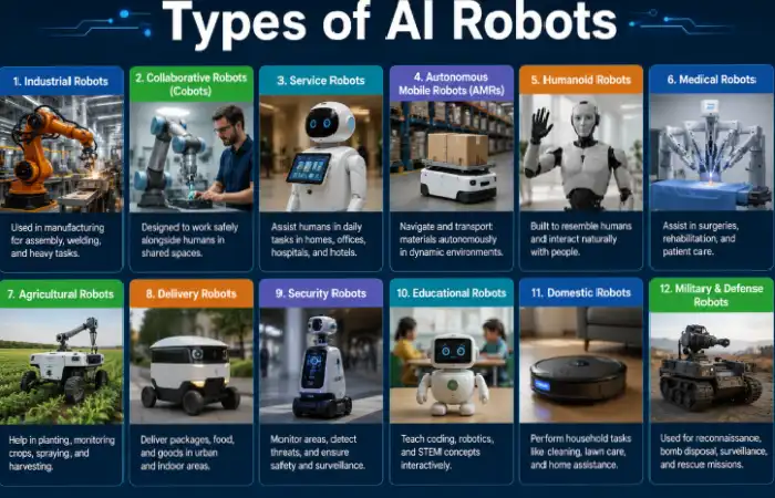 types of ai robots