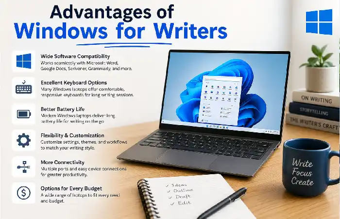 advantages of windows for writers