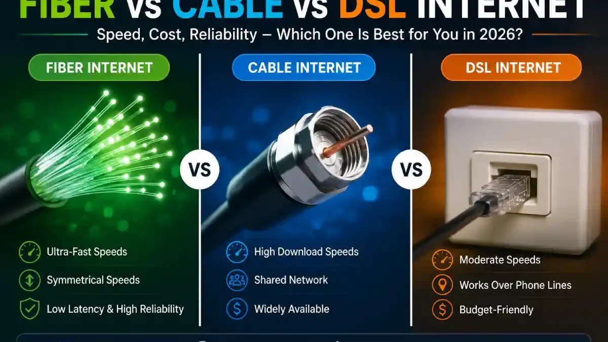 Fiber vs Cable vs DSL Internet: Which Connection Is Best in 2026?