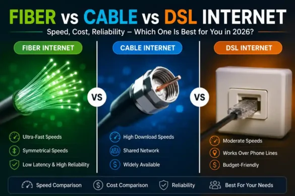 fiber vs cable vs dsl internet