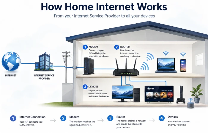 how home internet works