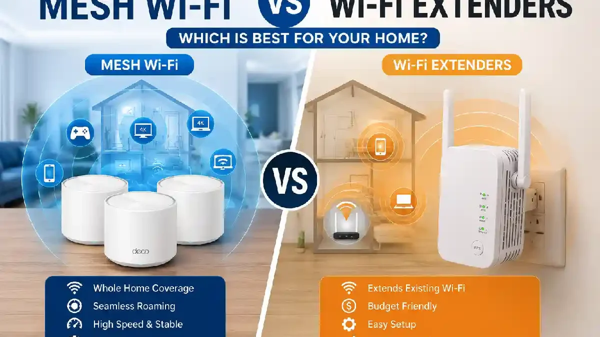 Mesh Wi-Fi vs Wi-Fi Extenders (2026): Which One Should You Choose?