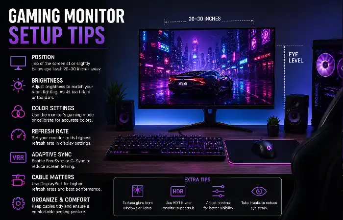 gaming monitor setup tips