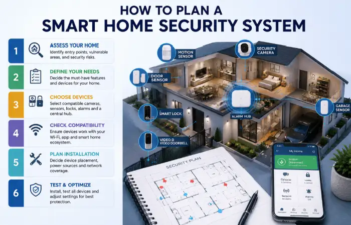 how to plan a smart home security system
