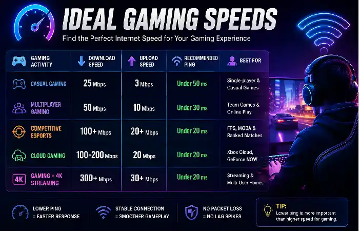 ideal gaming speeds