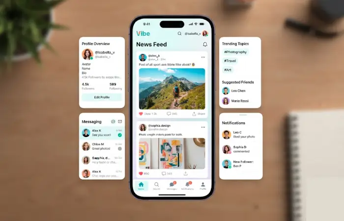 common features of social networking apps