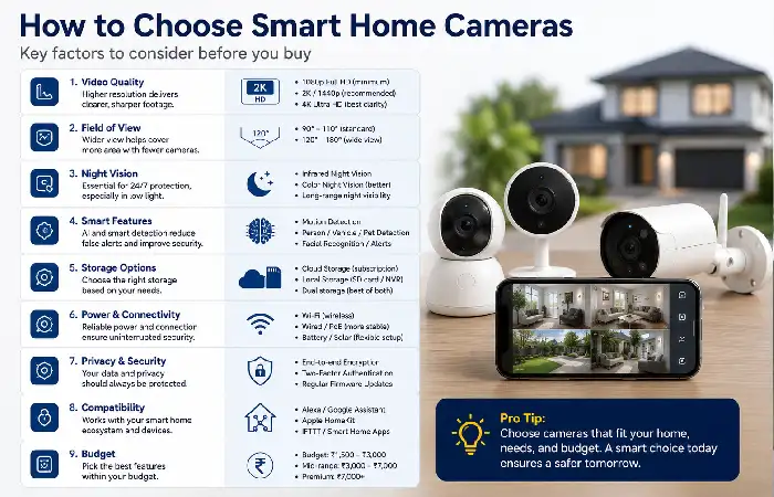 how to choose smart home cameras