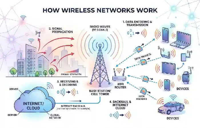 how wireless networks work