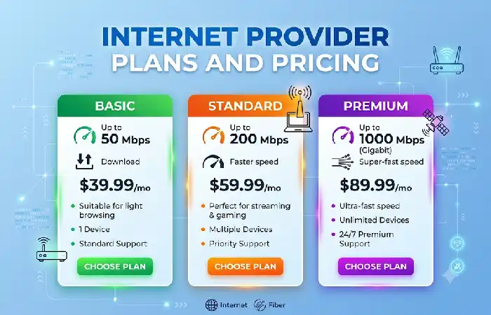 internet provider plans and pricing