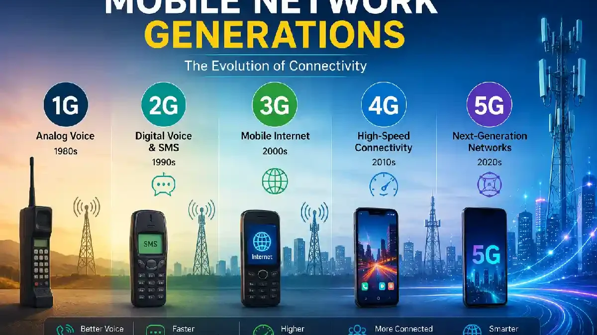 Mobile Network Generations: Complete Guide to 1G, 2G, 3G, 4G, 5G, and Beyond (2026)