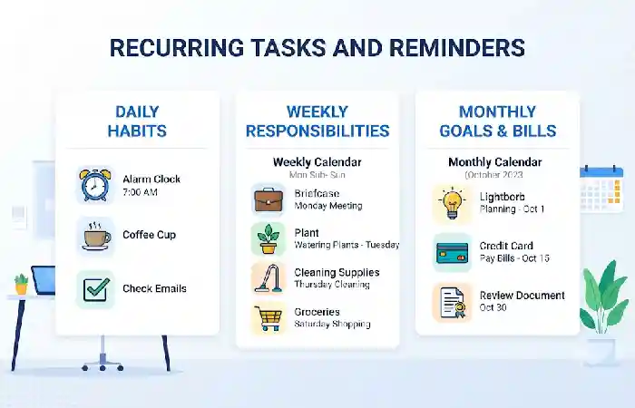 recurring tasks and reminders