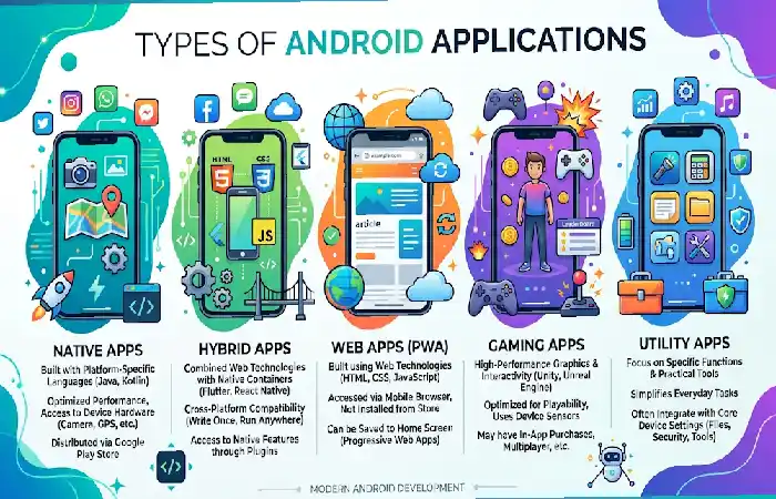 types of android applications