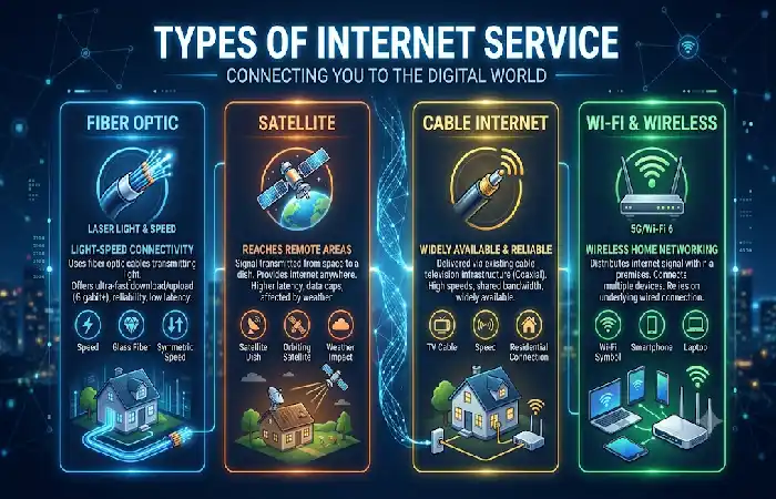 types of internet service