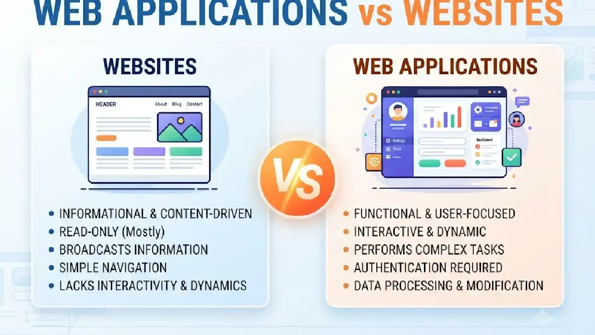 Web Applications vs Websites: Key Differences, Use Cases, and How to Choose the Right Solution (2026)